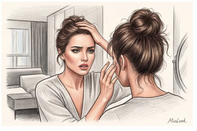 Трендовая гладкая укладка: идеальный хвост и пучок без петухов - 9