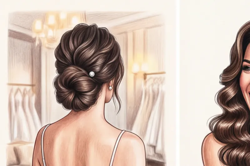 Luxurious wedding hairstyles for long hair