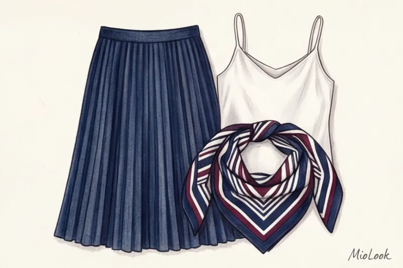 Сочетание принтов и однотонных вещей в капсульном гардеробе - 5