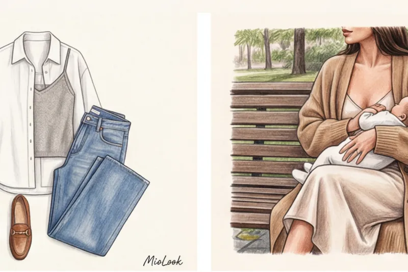 Образы для прогулок с коляской: стильный кэжуал для мам на ГВ - 2