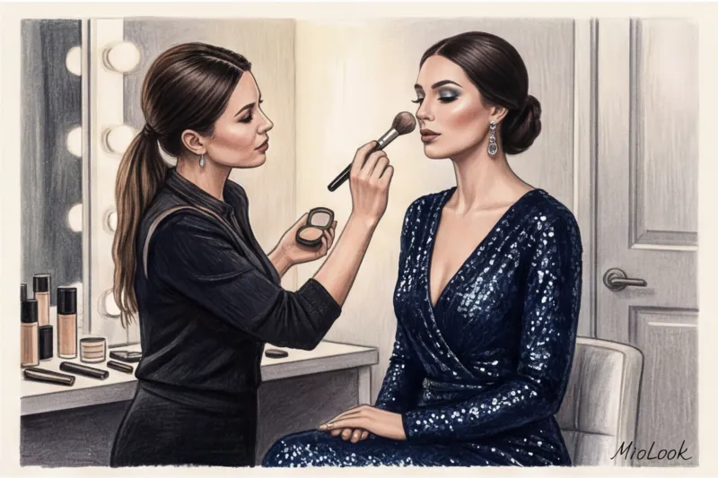 Макияж под вечернее платье с пайетками: как не перегрузить сияющий образ - 5