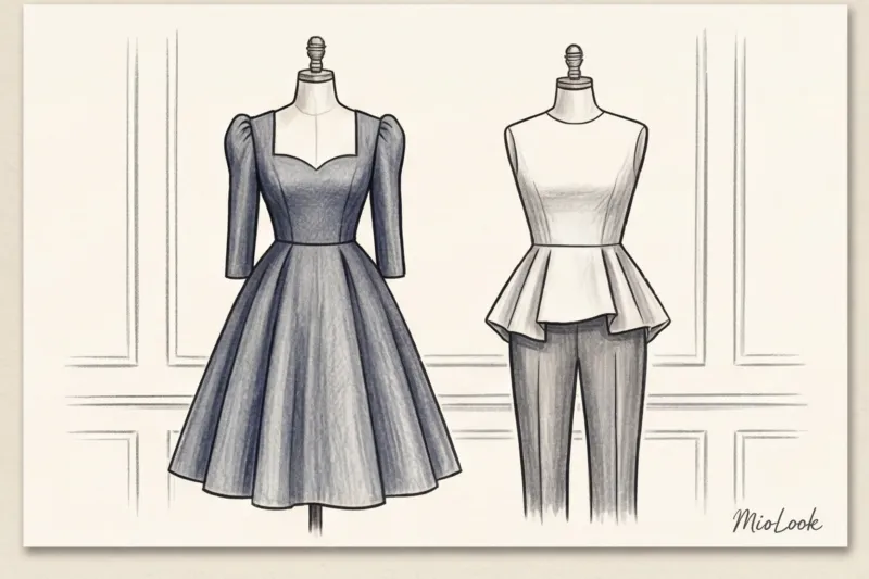 Как сделать талию визуально тоньше: ремни, баска и правильный крой - 8