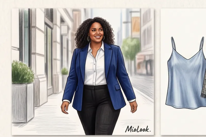 Багатошаровість в одязі для повних: як не стати ширшим