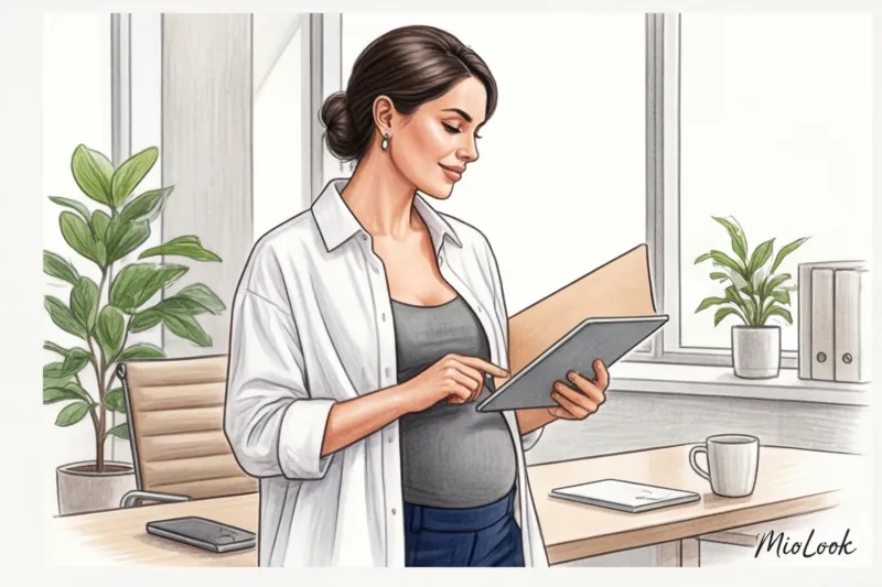 Летний деловой гардероб для беременных: как стильно одеваться в жару - 7