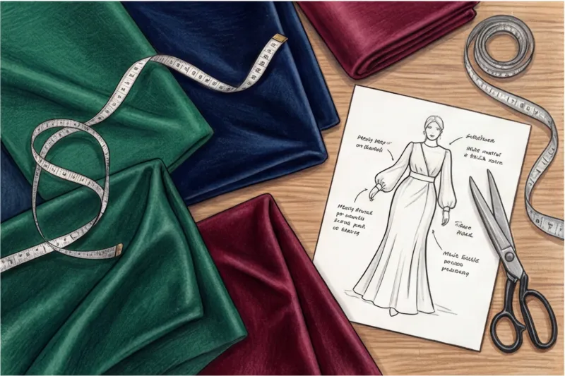 Закрытые нарядные платья для полных женщин: фасоны, которые стройнят - 4