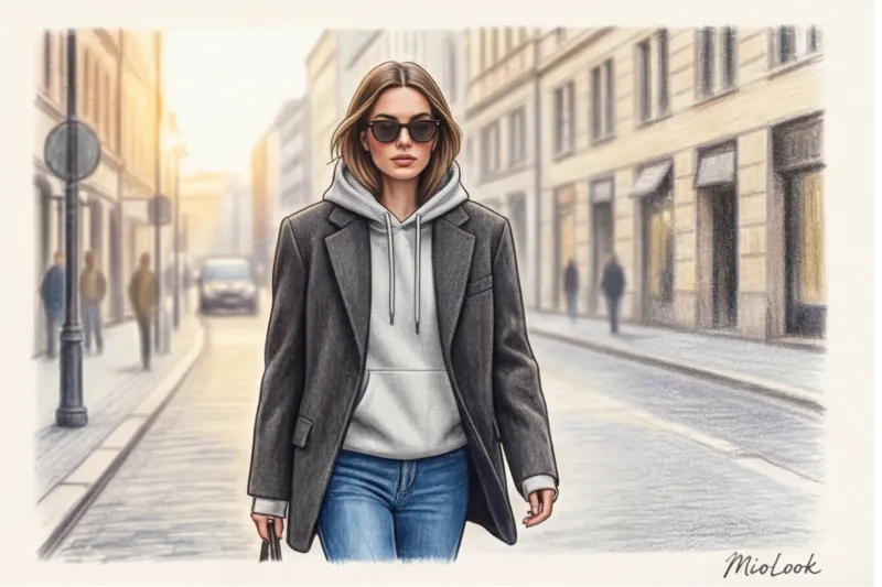 Women's hoodie and jacket: sport-chic style rules for 2024