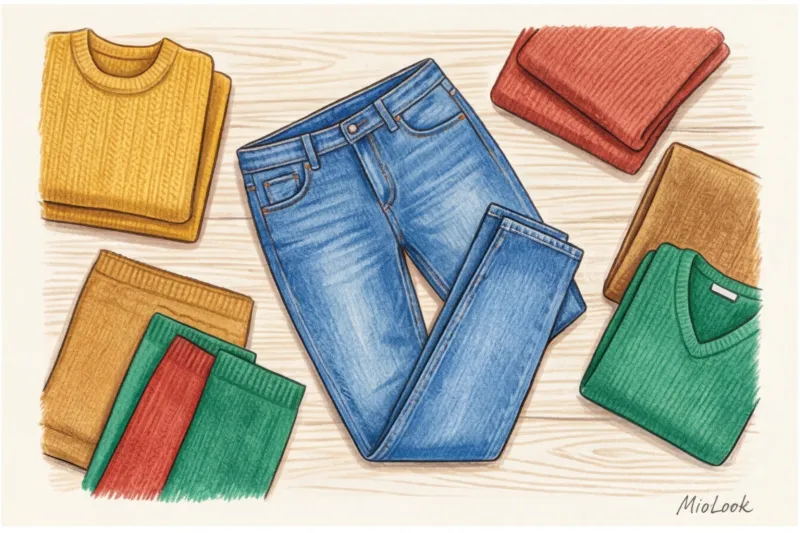 Цветовые сочетания с денимом: какие оттенки лучше всего смотрятся с синими джинсами - 9