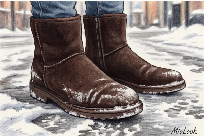 Уход за замшевой обувью зимой: как убрать белые разводы от соли - 8