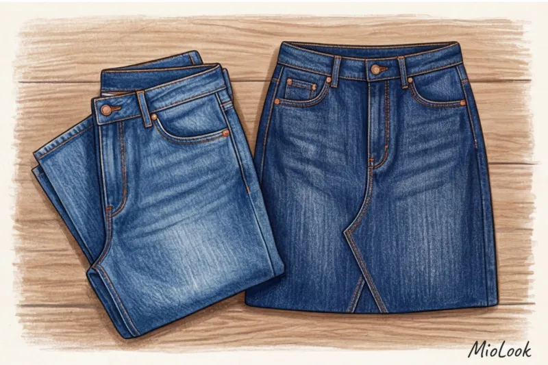 С чем носить джинсовую юбку миди и макси: топ-10 современных образов - 8