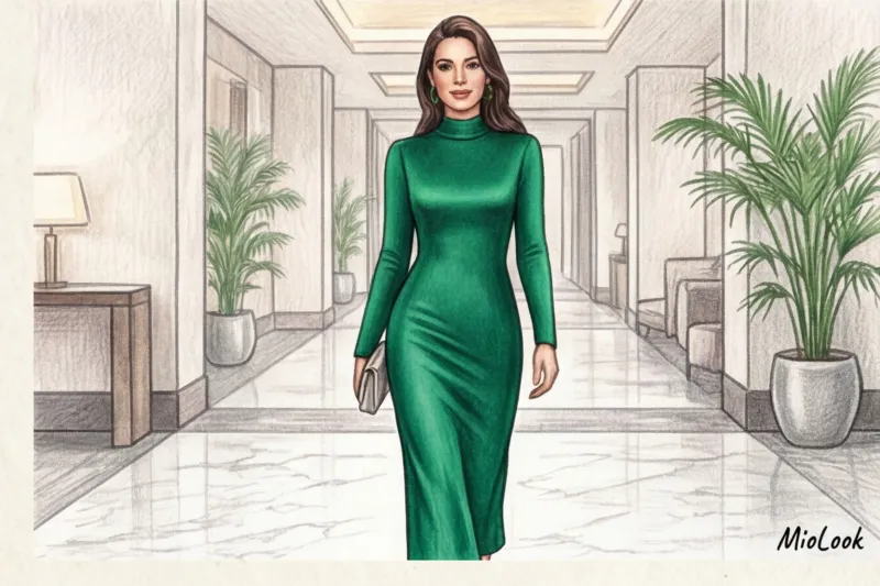 В чем пойти на свадьбу: элегантные закрытые платья для гостей - 7