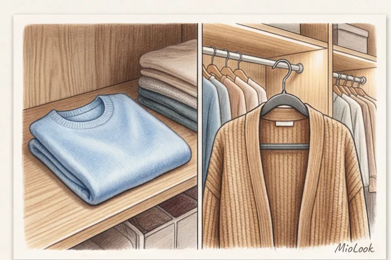 Як зберігати трикотаж у шафі: вішати чи складати?