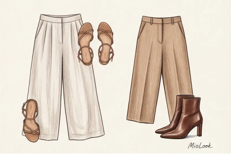 Обувь под широкие брюки и джинсы: правила идеальных пропорций - 2