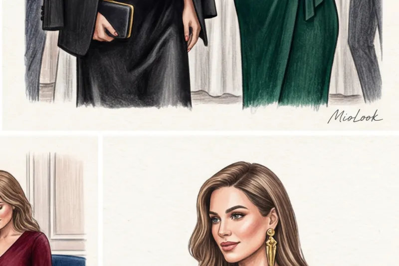 Новогодние и корпоративные наряды: блеск, бархат и комфорт для будущих мам - 6