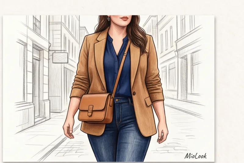 Аксессуары для фигуры «яблоко»: создаем вертикаль и скрываем объем на талии - 3