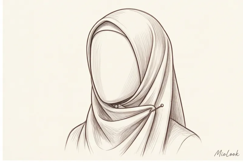 Как завязывать хиджаб для круглого лица: визуальная коррекция формы - 3