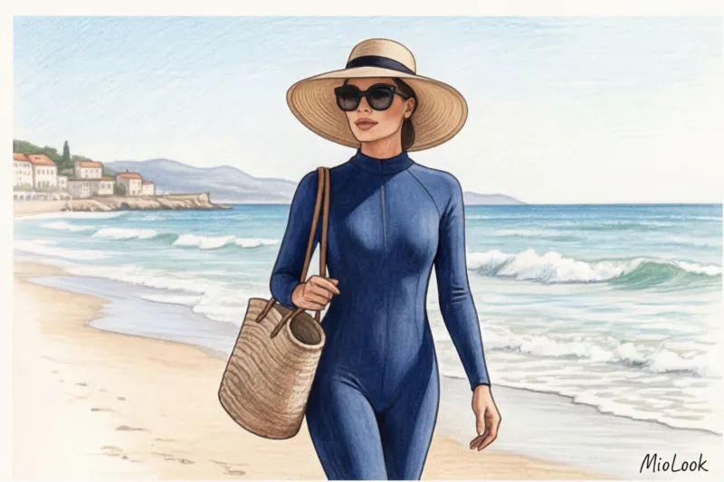 One-piece swimsuits for the beach: modest fashion trends
