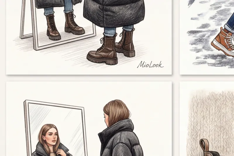 С какой обувью носить пуховик: стильные сочетания для зимы - 4