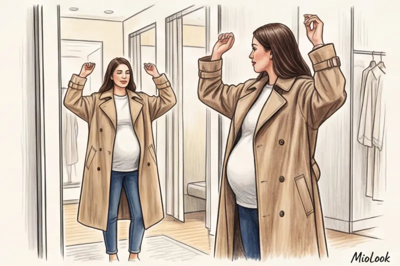 Тренчи и легкие плащи для беременных: элегантные решения - 5