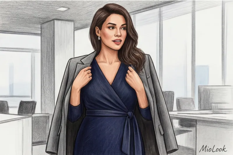 Строгие платья для беременных: какие фасоны подходят для офиса - 8