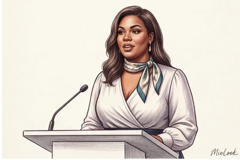 Образы для выступления для полных женщин: как выглядеть уверенно - 3