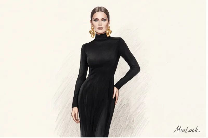 How to choose jewelry for a high-necked dress without making mistakes