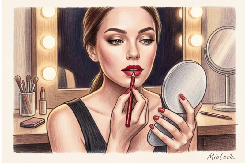 Красная помада в вечернем макияже: как наносить, чтобы она держалась всю ночь - 3