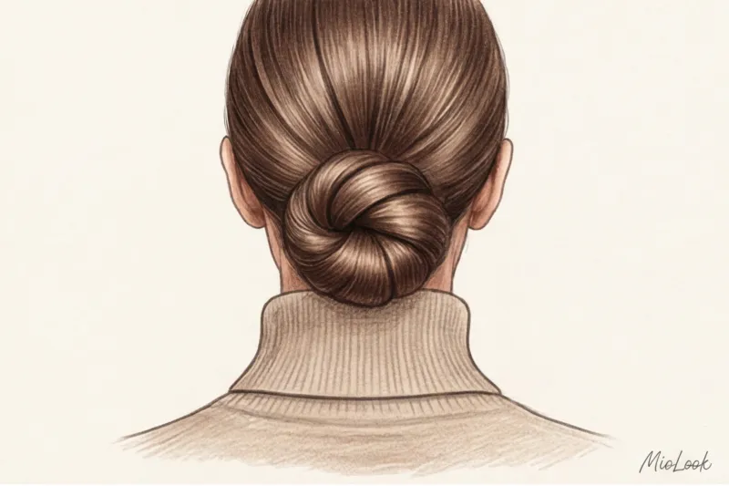 Идеальная прическа под водолазку и одежду с закрытым горлом - 2