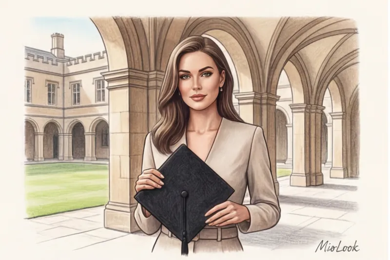 An elegant look for university graduation