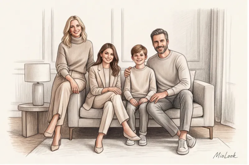 Новогодний фэмили лук для фотосессии: идеи и тренды