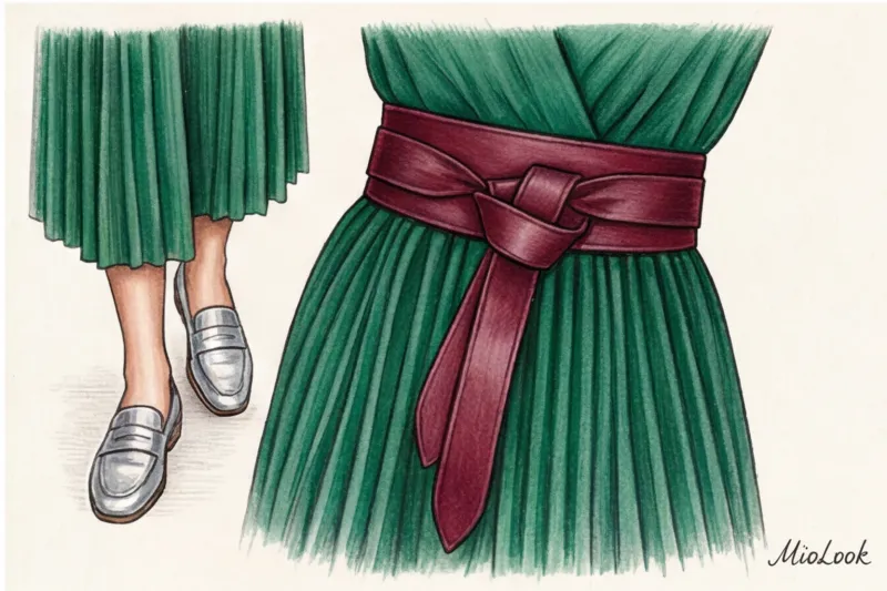 Как правильно подобрать и носить ремень с платьем - 9