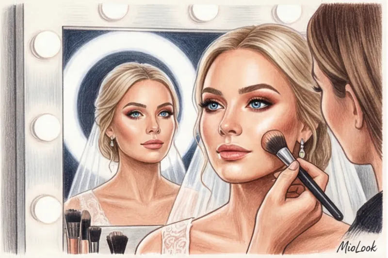 Wedding makeup for blondes with blue eyes