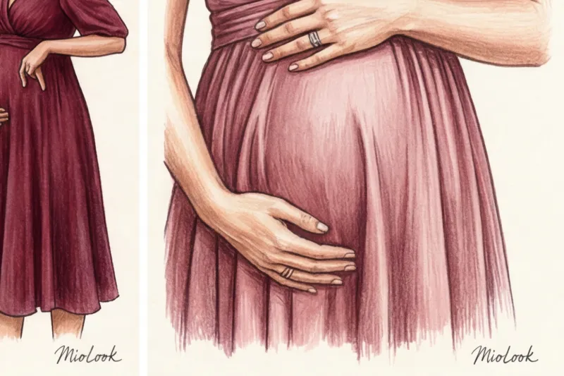 В чем пойти на свадьбу беременной гостье - 9