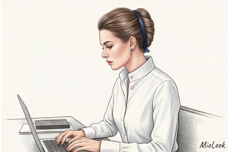 Прически с лентами и гладкие пучки: укладки в стиле романтичных эстетик - 6