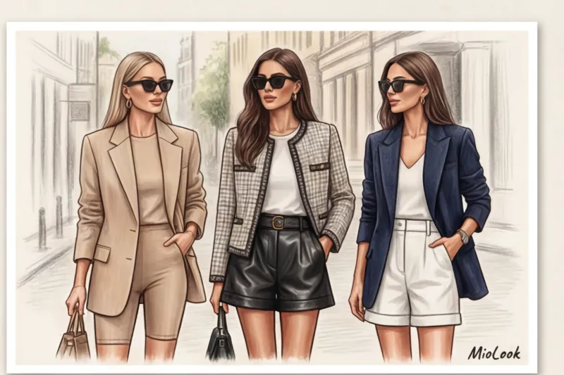 Велосипедки с пиджаком: как создать стильный городской образ - 3