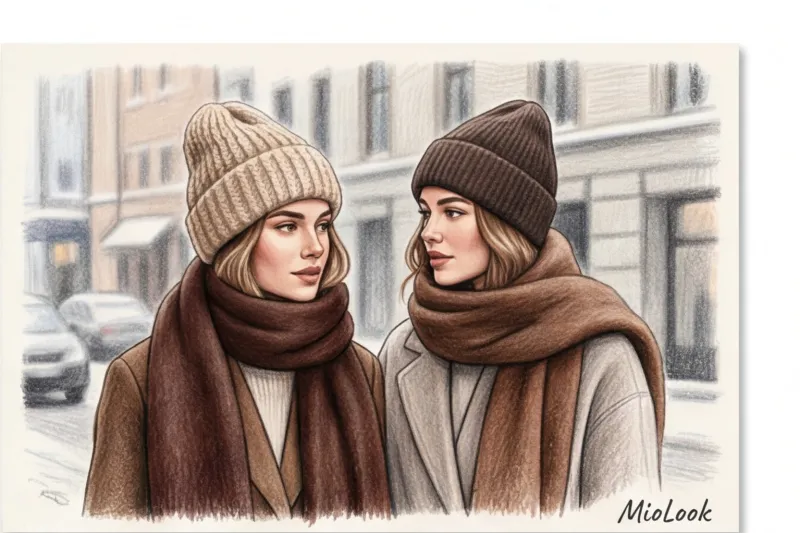 Шапки и шарфы под верхнюю одежду: правила идеальных сочетаний - 3