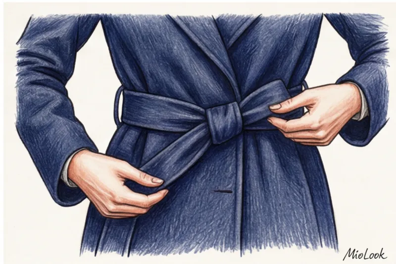 Как красиво завязать пояс на пальто и плаще: пошаговые схемы - 9