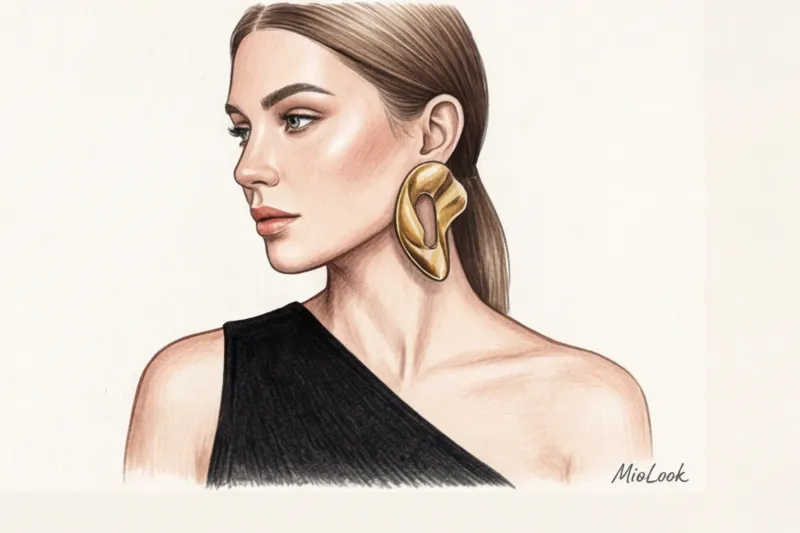 Акцентные украшения: с чем носить крупные цепи, моносерьги и чокеры - 9