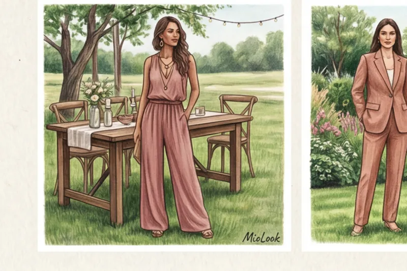 Что надеть на свадьбу в стиле рустик, бохо или на природе - 7