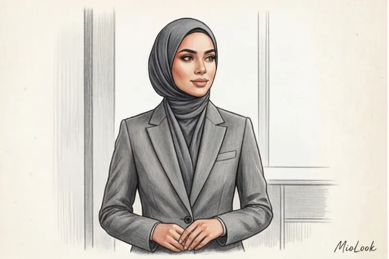 Хиджаб в корпоративной среде: как красиво и строго повязать платок в офис - 4