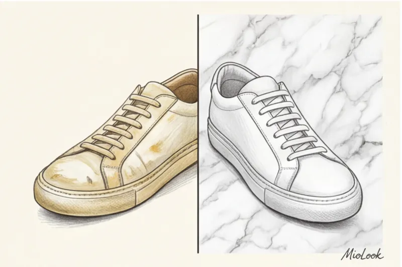 Как почистить светлую кожу и белые кроссовки от въевшейся грязи - 7