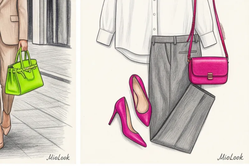 Яркие аксессуары: как использовать сумки и туфли для цветового акцента - 9