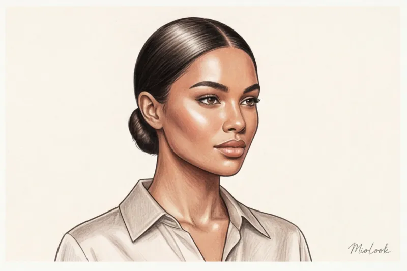 Прически в стиле Clean Girl: гладкий пучок и идеальные локоны - 7