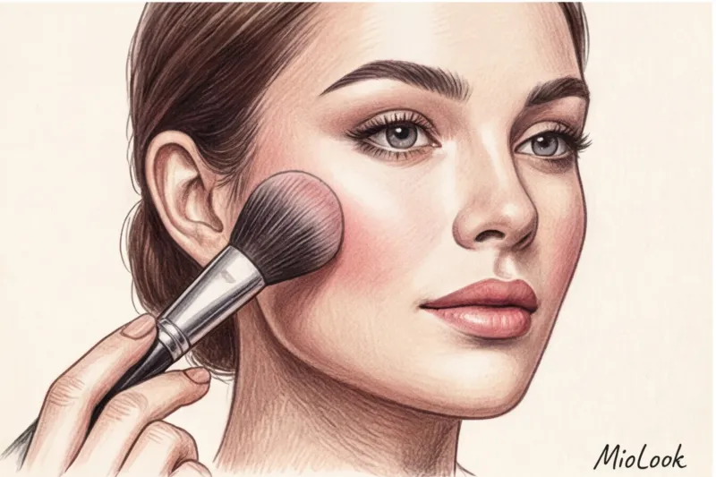 Куда наносить румяна: схемы для каждой формы лица - 7
