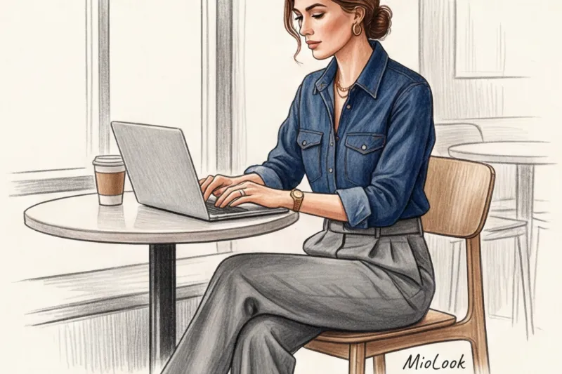 Джинсовая рубашка в женском гардеробе: идеи многослойных образов - 5