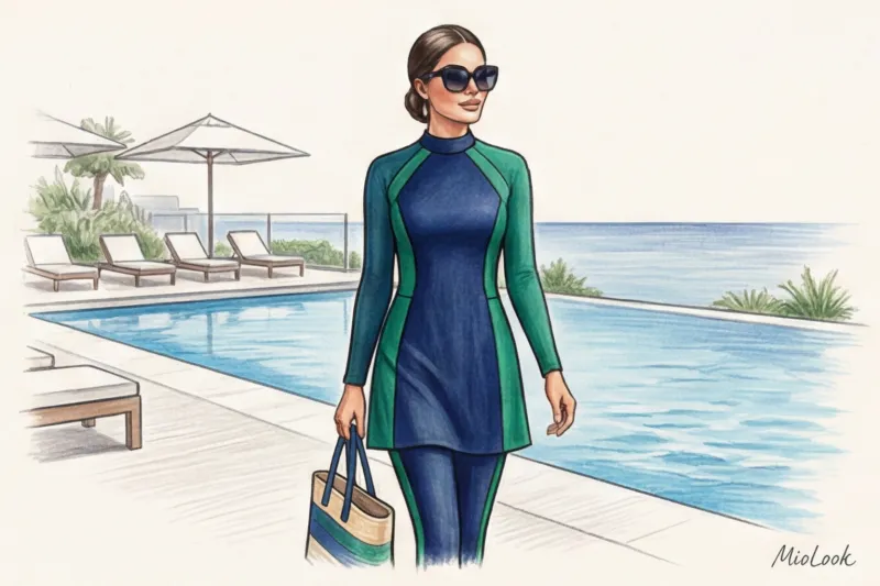 Буркини и закрытые купальники: стильные решения для плавания и аквааэробики - 5