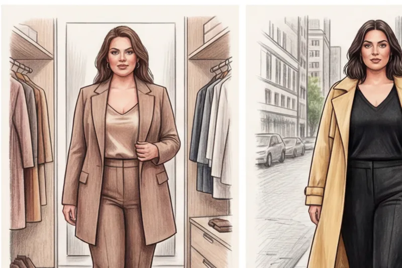 Layering for Plus Size Women: How to Elongate Your Silhouette