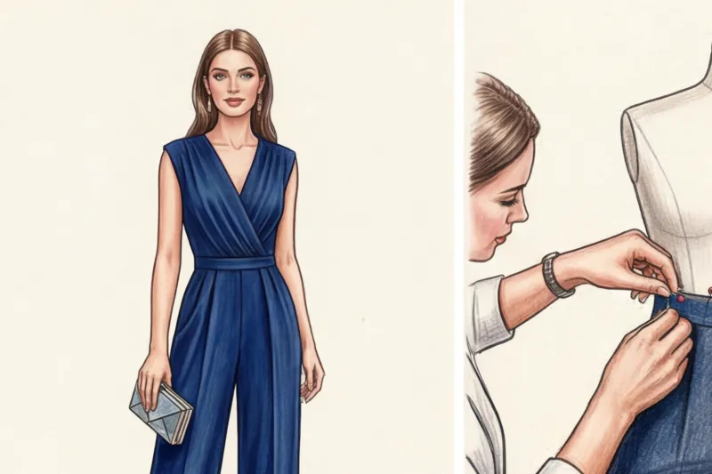 Choosing a women's evening jumpsuit for a wedding