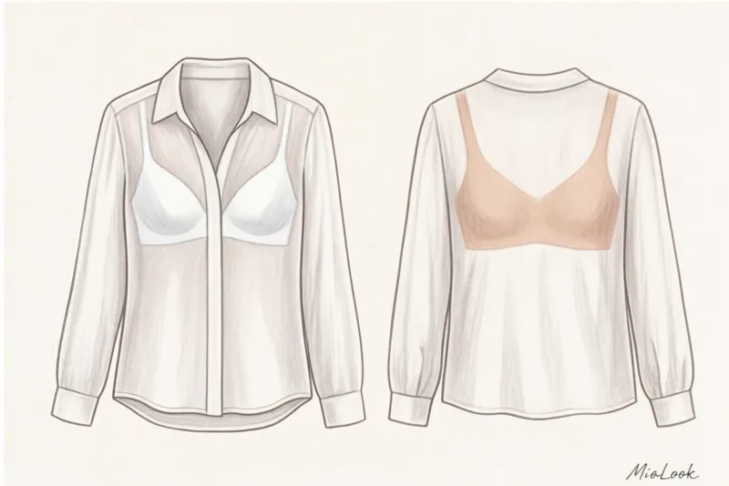 Что надеть под прозрачную блузку или платье: правила элегантного стайлинга - 9