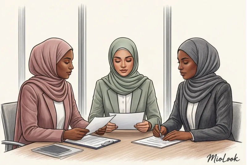 Деловой стиль с хиджабом: строгие и элегантные образы для офиса - 4