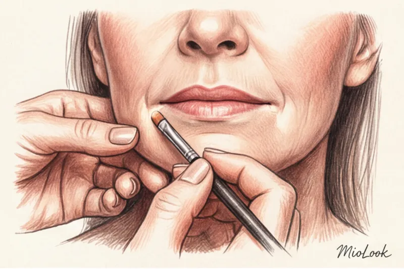 Возрастной макияж губ: скрываем кисетные морщины и опущенные уголки - 2